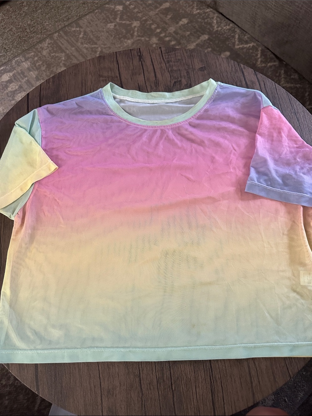 Tie-dye mesh top